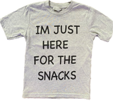 Kid "Here For The Snacks" Shirt