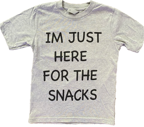 Kid "Here For The Snacks" Shirt